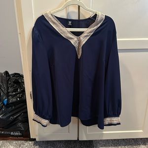 Long sleeve v neck tunic